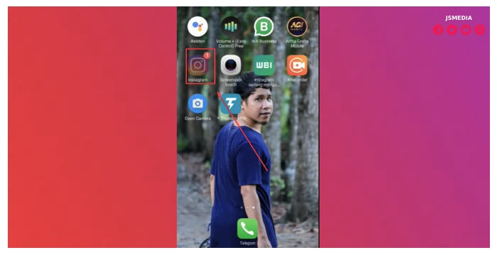 buka aplikasi Instagram