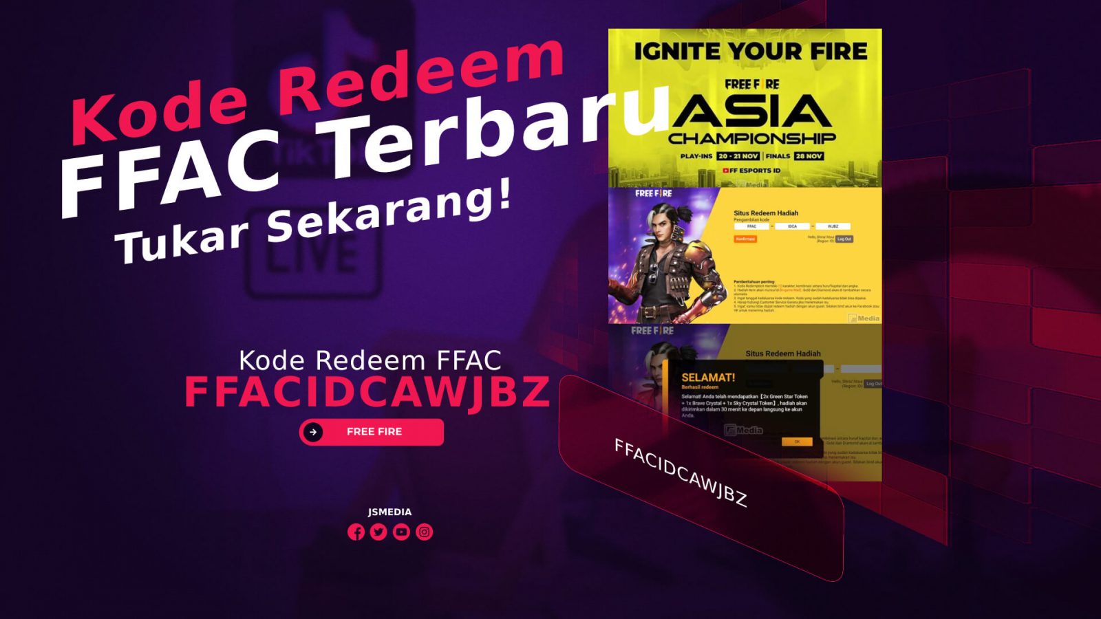 FFACIDCAWJBZ Kode Redeem FFAC Terbaru Tukar Sekarang!