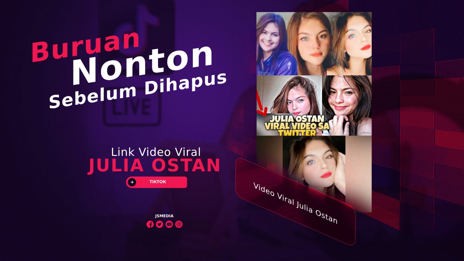 Link Video Viral Julia Ostan, Cepat Nonton Sebelum Dihapus!