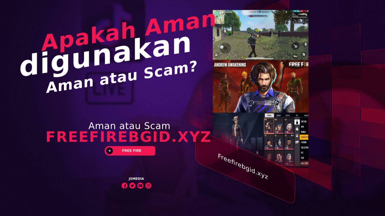 Freefirebgid.xyz Aman atau Scam, Apakah Aman digunakan?