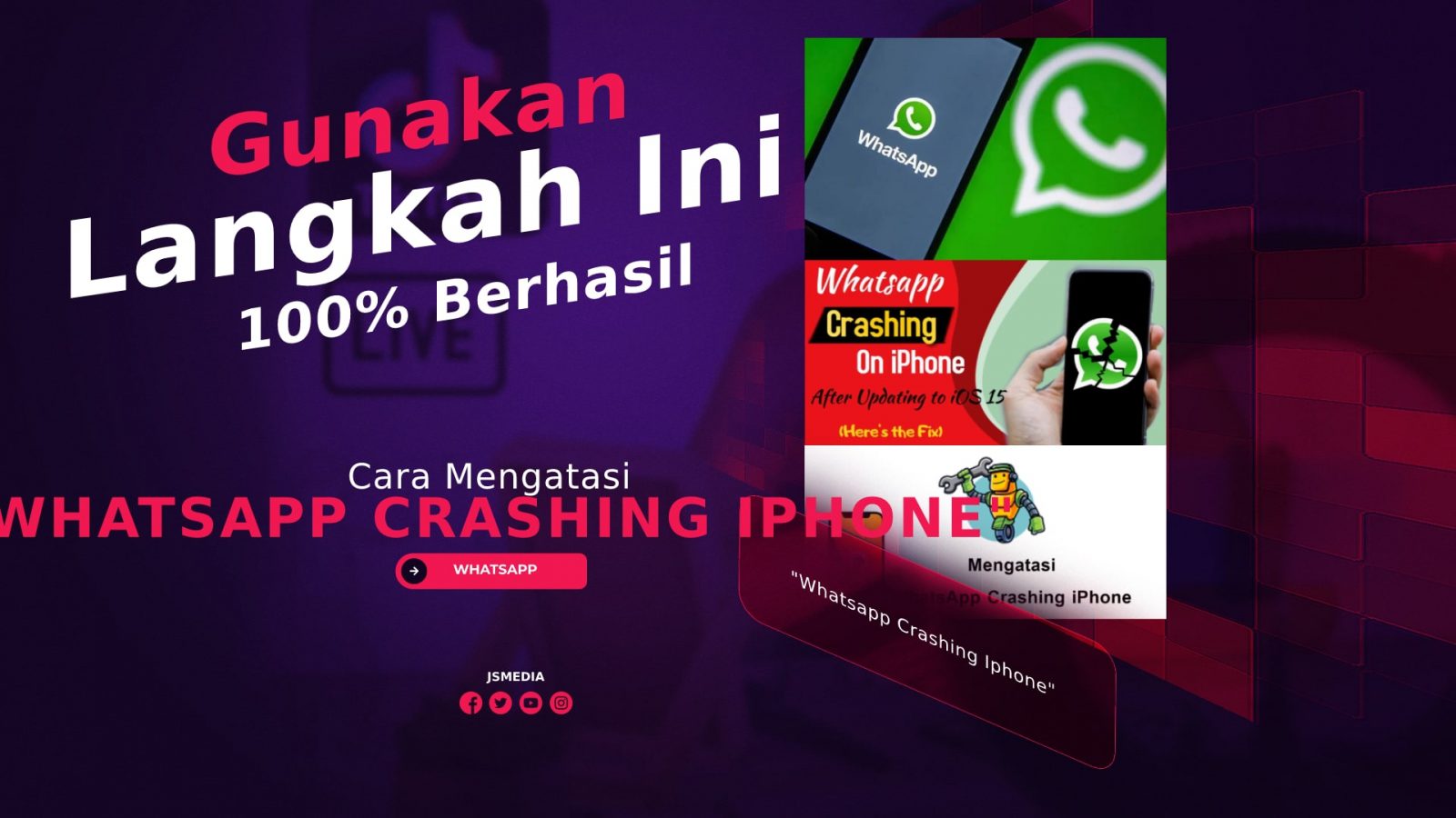 Cara Mengatasi "Whatsapp Crashing Iphone", 100% Berhasil