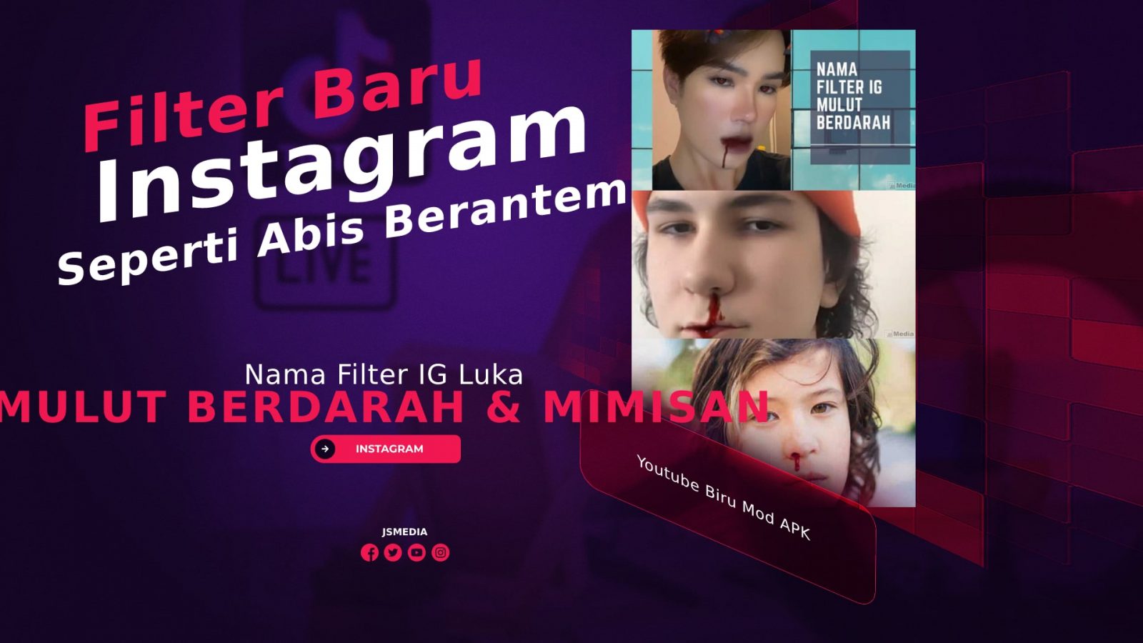 Nama Filter IG Luka Mulut Berdarah & Mimisan, Seperti Abis Berantem