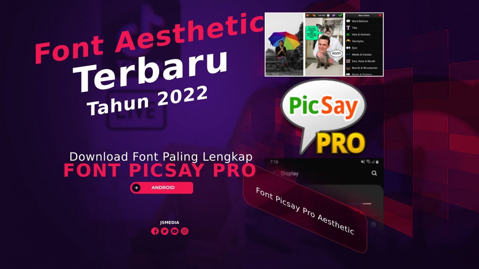 Download Font Picsay Pro Aesthetic Terbaru 2022