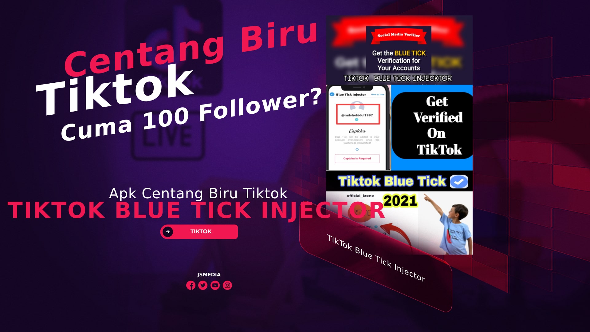 TikTok Blue Tick Injector Apk, Dapat Centang Biru Tiktok dengan