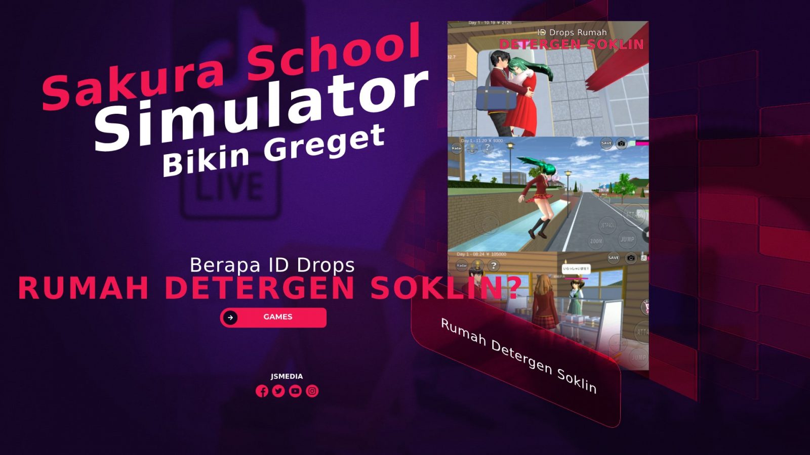 Berapa ID Drops Rumah Detergen Soklin? Sakura School Simulator Greget