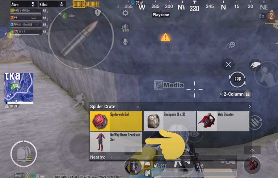 Cara Menggunakan Web Shooter PUBGM