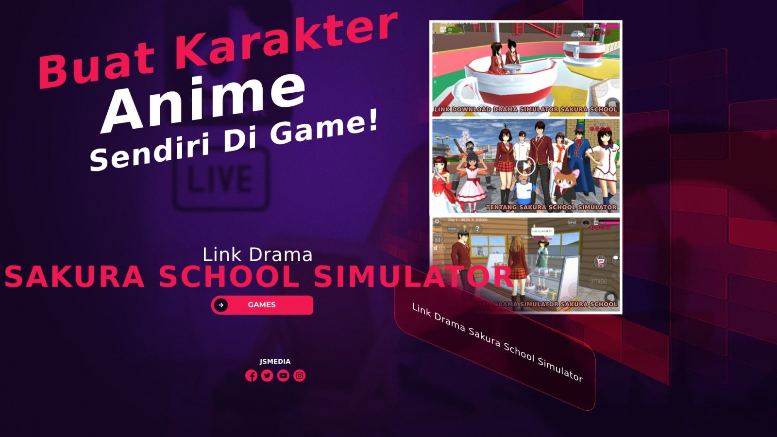 Link Drama Sakura School Simulator, Buat Karakter Anime Sendiri