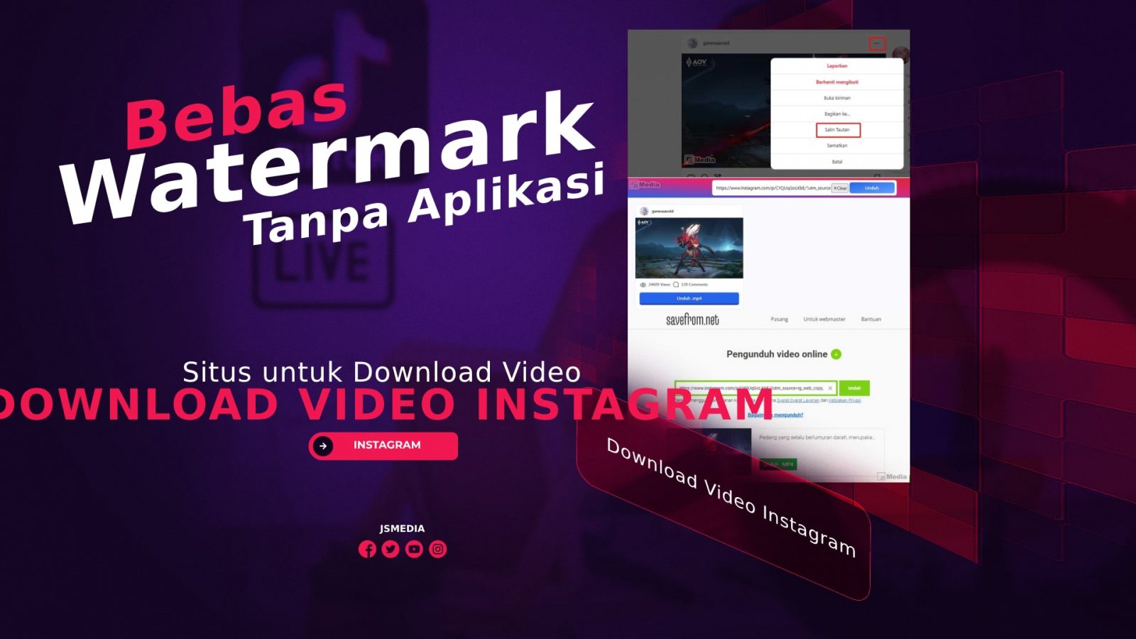 Download Video Instagram Tanpa Aplikasi dan Bebas Watermark