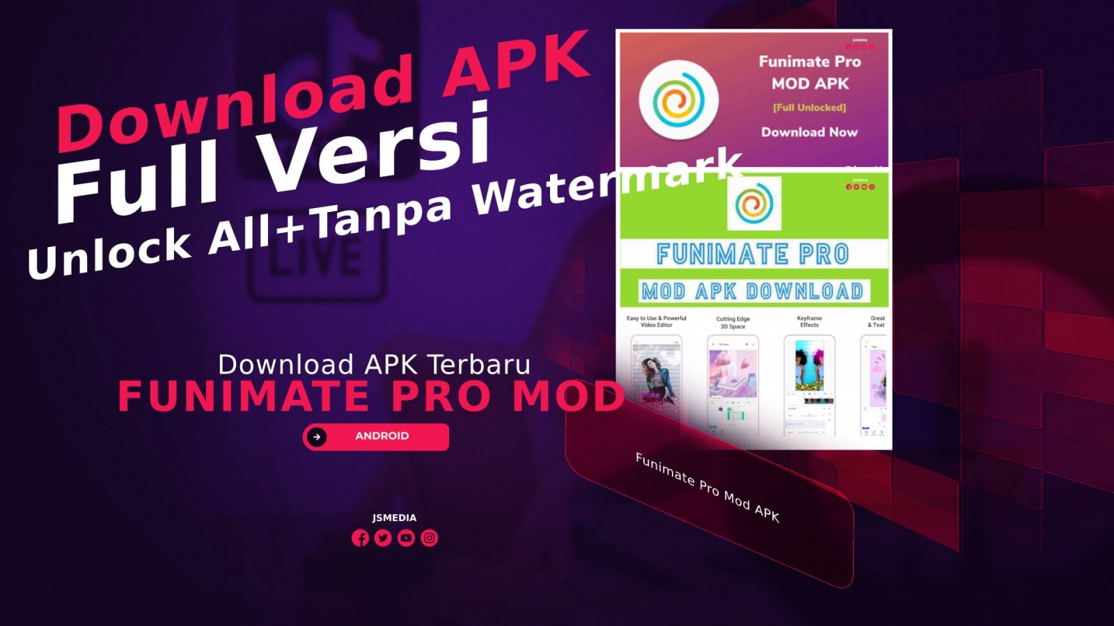 Download Funimate Pro Mod Apk Unlock All Fitur+Tanpa Watermark 