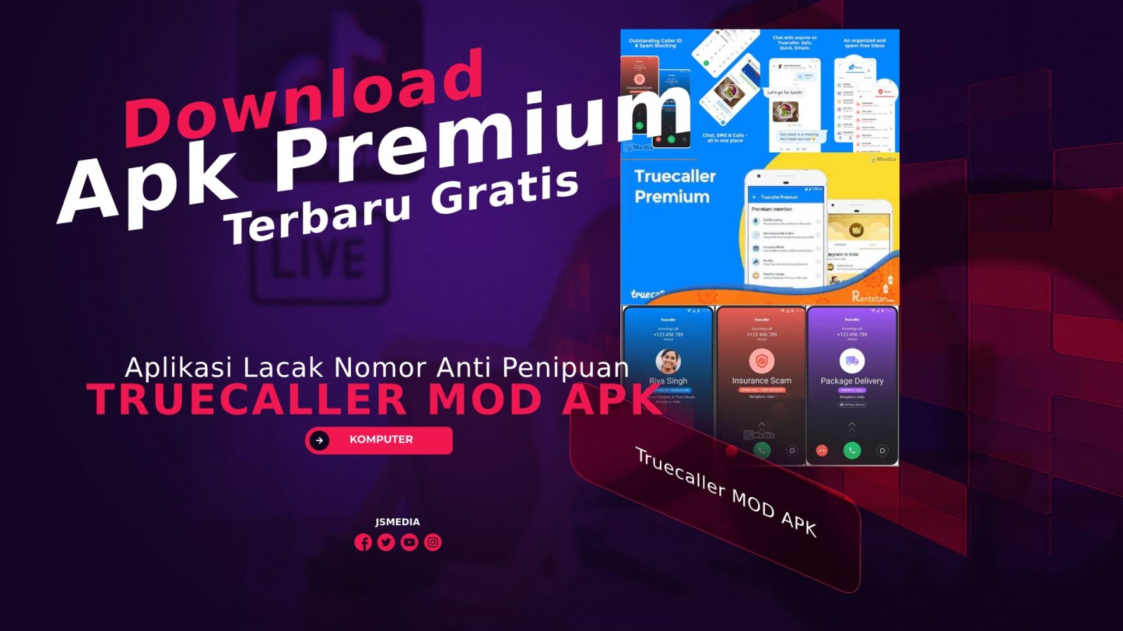 Truecaller MOD APK: Aplikasi Lacak Nomor Anti Penipuan