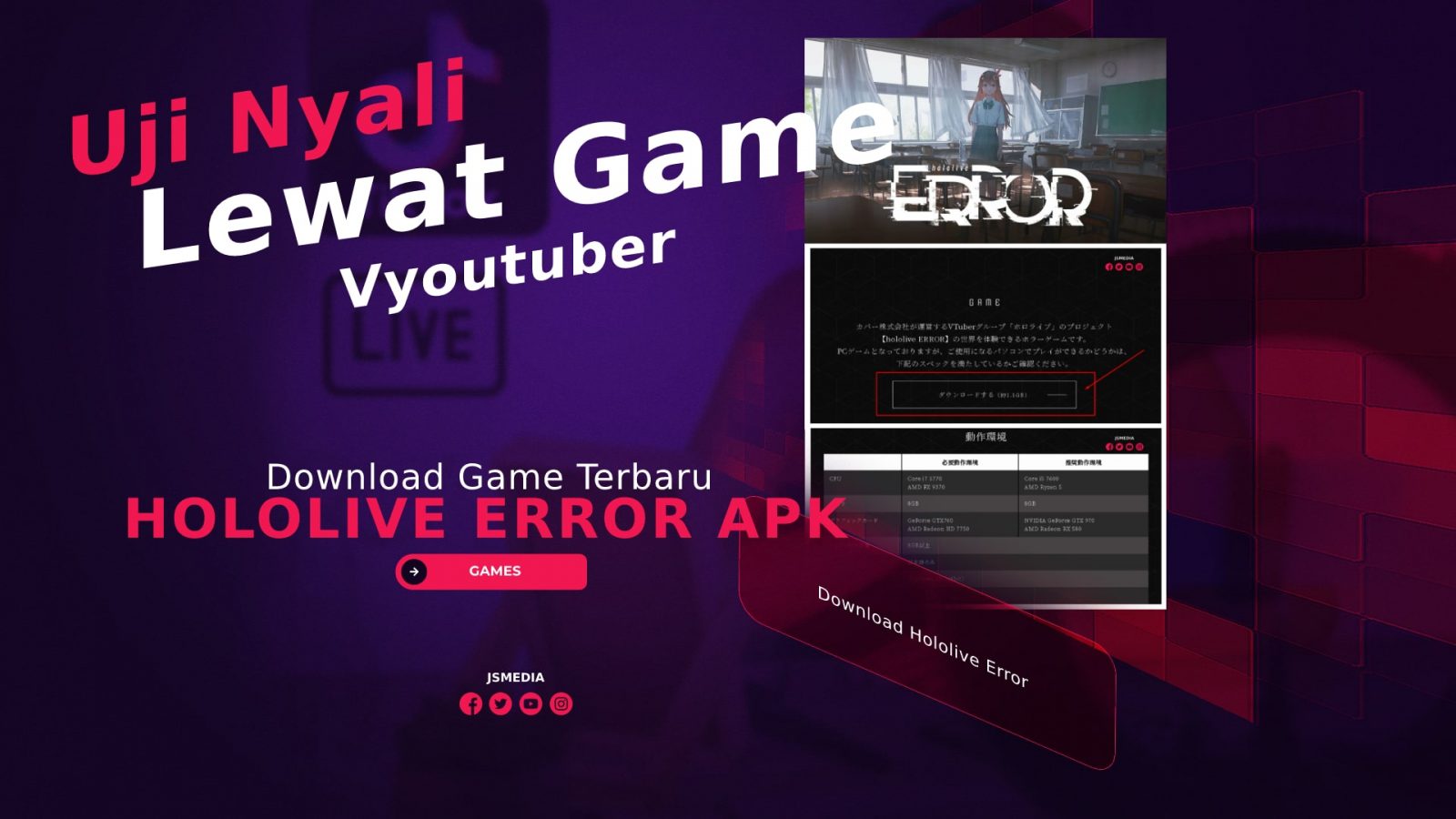 Download Hololive Error Apk, Uji Nyali Lewat Game Vyoutuber