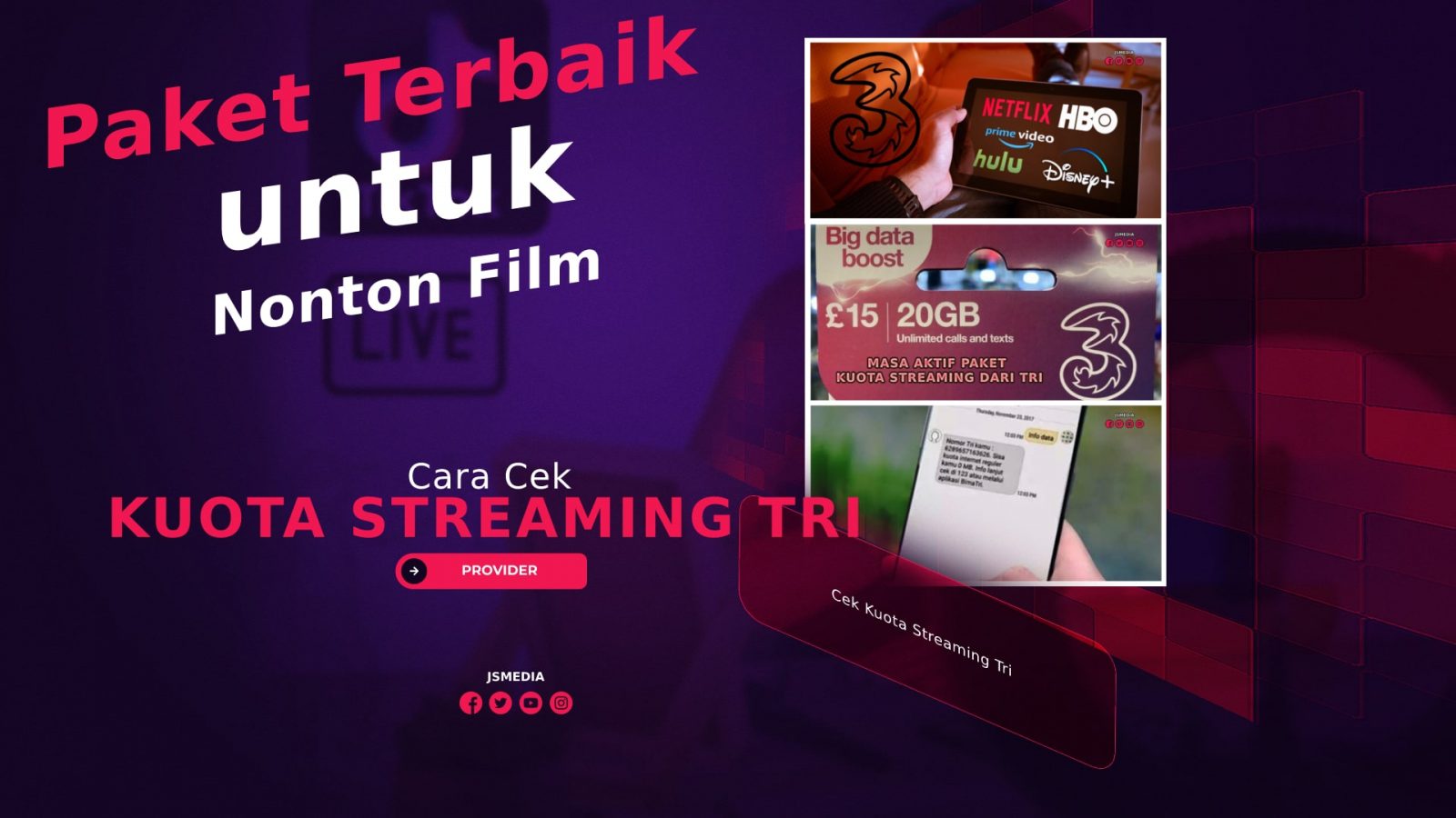 Cek Kuota Streaming Tri, Paket Terbaik untuk Nonton Film