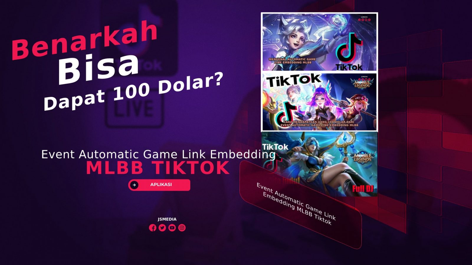 Event Automatic Game Link Embedding MLBB Tiktok, Benarkah Dapat 100 Dolar?