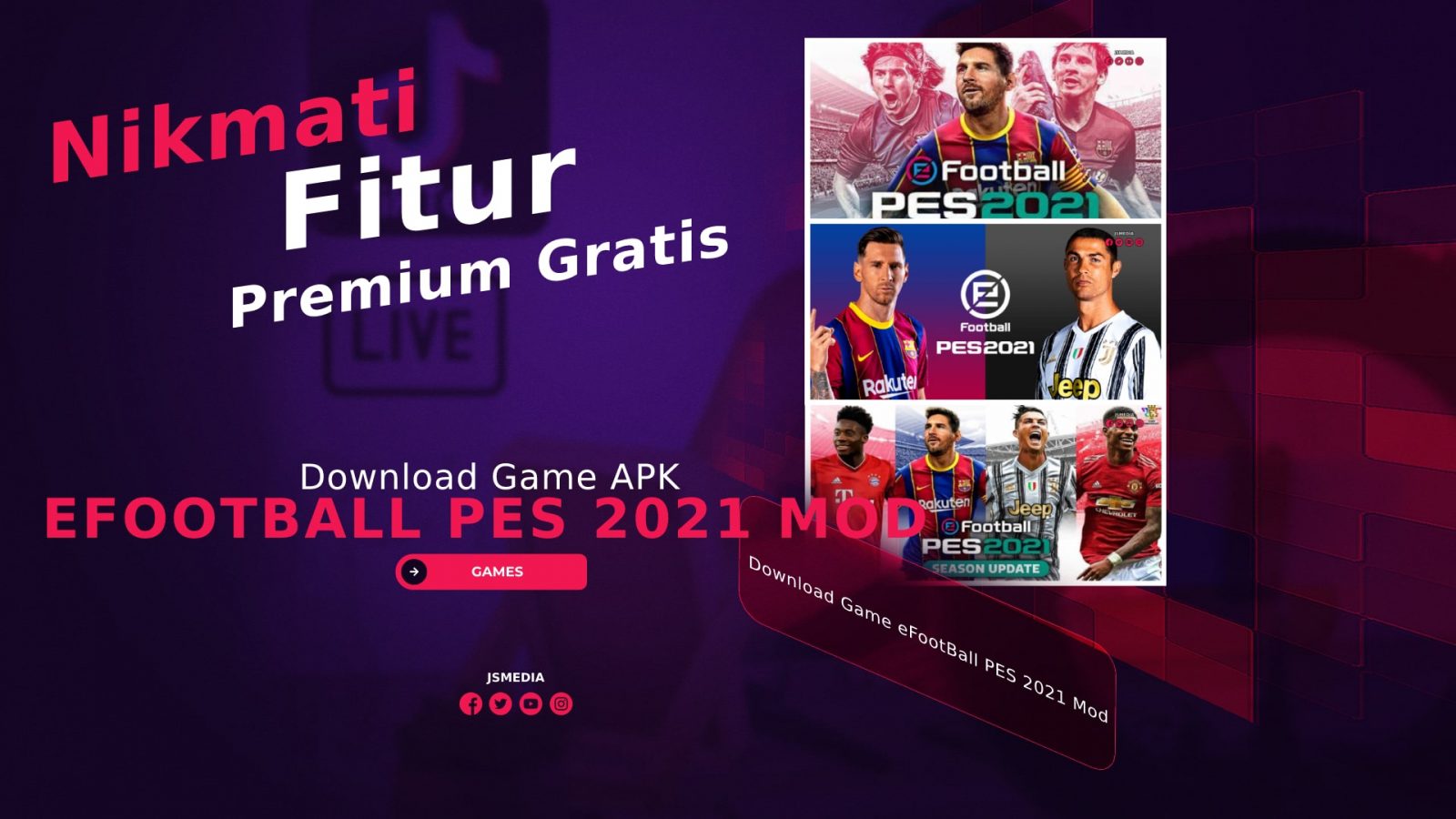 Download Game eFootBall PES 2021 Mod Apk Gratis, Nikmati Fitur Premium