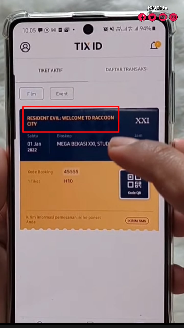 sudah berhasil membeli tiket bioskop online menggunakan TIX ID