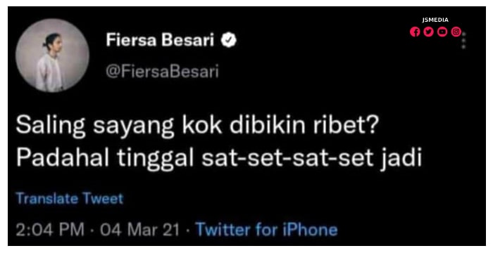 Contoh Kata Sat Set Sat Set Viral