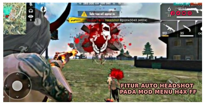 Fitur Auto Headshot Pada Mod Menu H4X FF