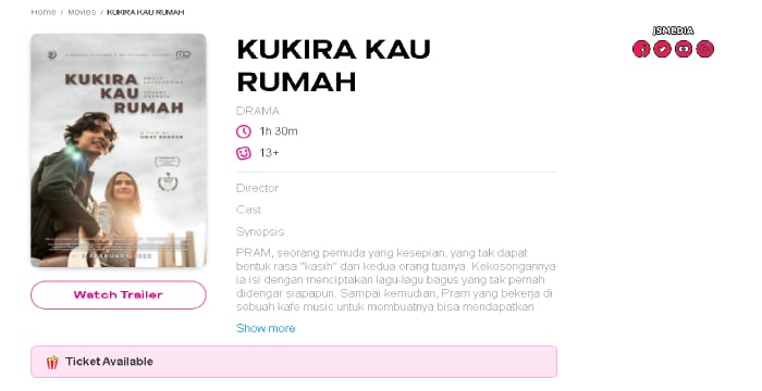 Cara Membeli Tiket Kukira Kau Rumah Secara Online