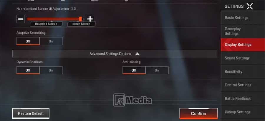 Settingan Apex Legends Mobile