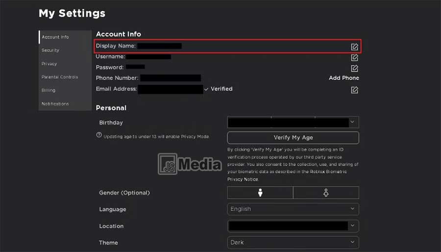 Cara Ganti Nama Akun Roblox