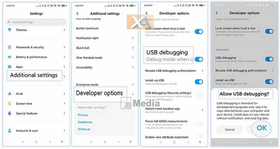 Cara Mengaktifkan USB Debugging Xiaomi 