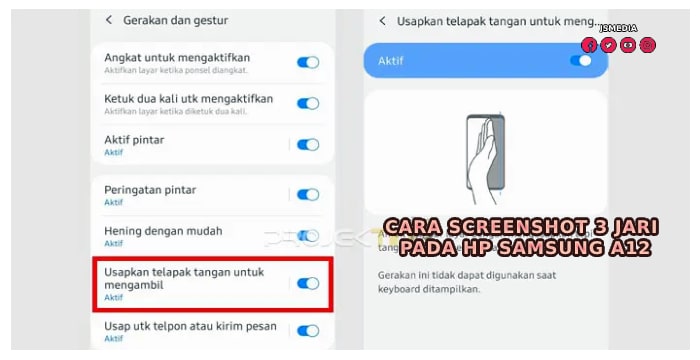 Cara Screenshot 3 Jari Pada Hp Samsung A12