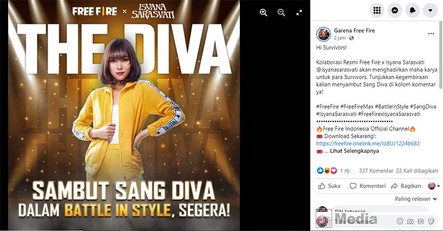 FF Kolaborasi Dengan Isyana Sarasvati