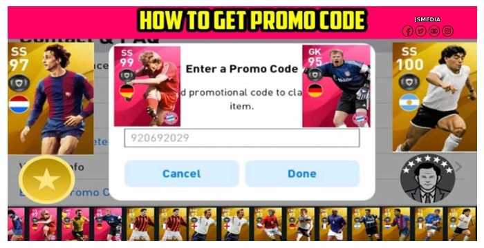 Cara mendapatkan Kode Promo PES 2022