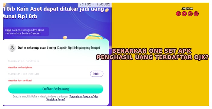 Benarkah One Set Apk Penghasil Uang Terdaftar OJK?