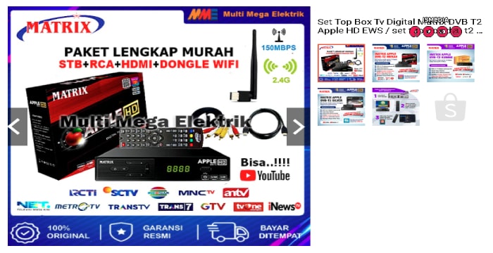 Matrix Apple DVB-T2 STB: Produk STB TV Digital Terbaik