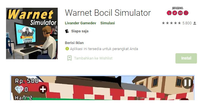 Download Warnet Bocil Simulator Mod Apk
