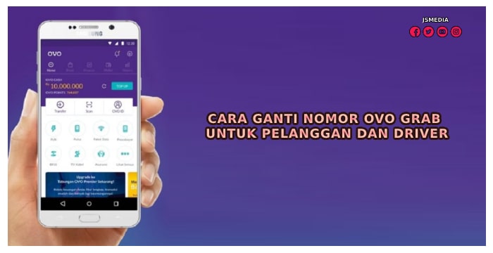 Ganti Nomor OVO Grab