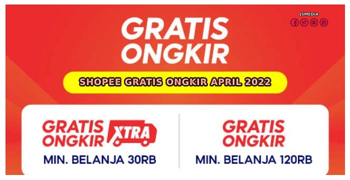 Shopee Gratis Ongkir April 2022