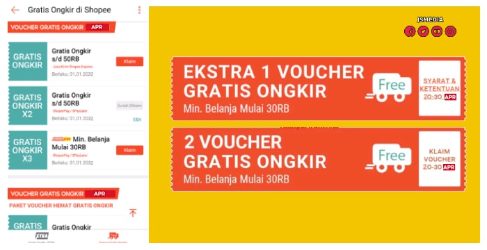 Shopee Gratis Ongkir April 2022