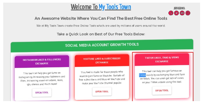 TikTok Followers Gratis Menggunakan Mytoolstown.com