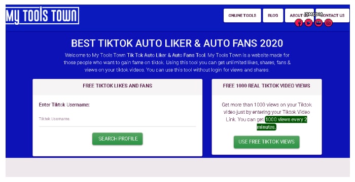 TikTok Followers Gratis Menggunakan Mytoolstown.com