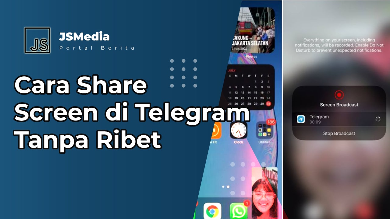 Cara Share Screen di Telegram