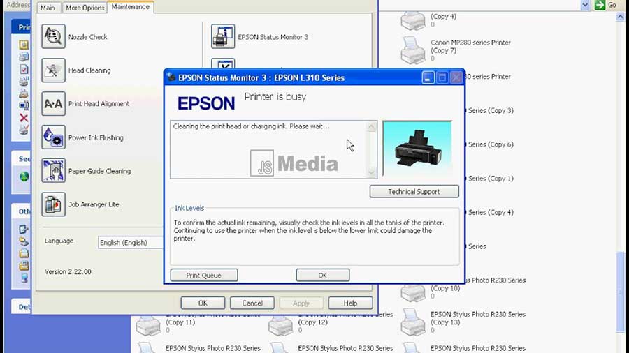 Cara Cleaning Printer Epson L3110 