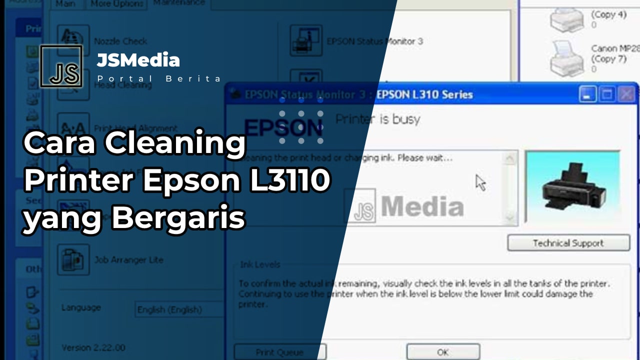 Cara Cleaning Printer Epson L3110