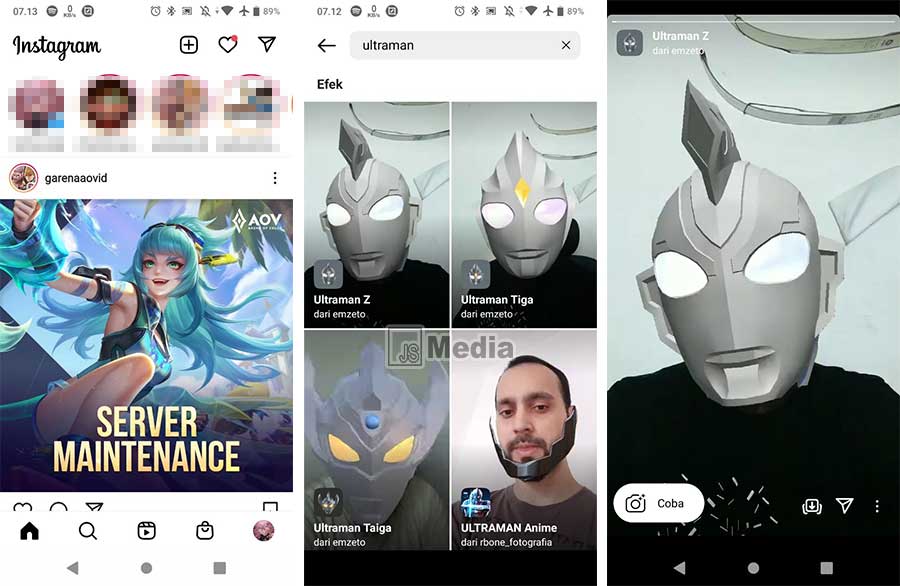 Filter Ultraman Instagram