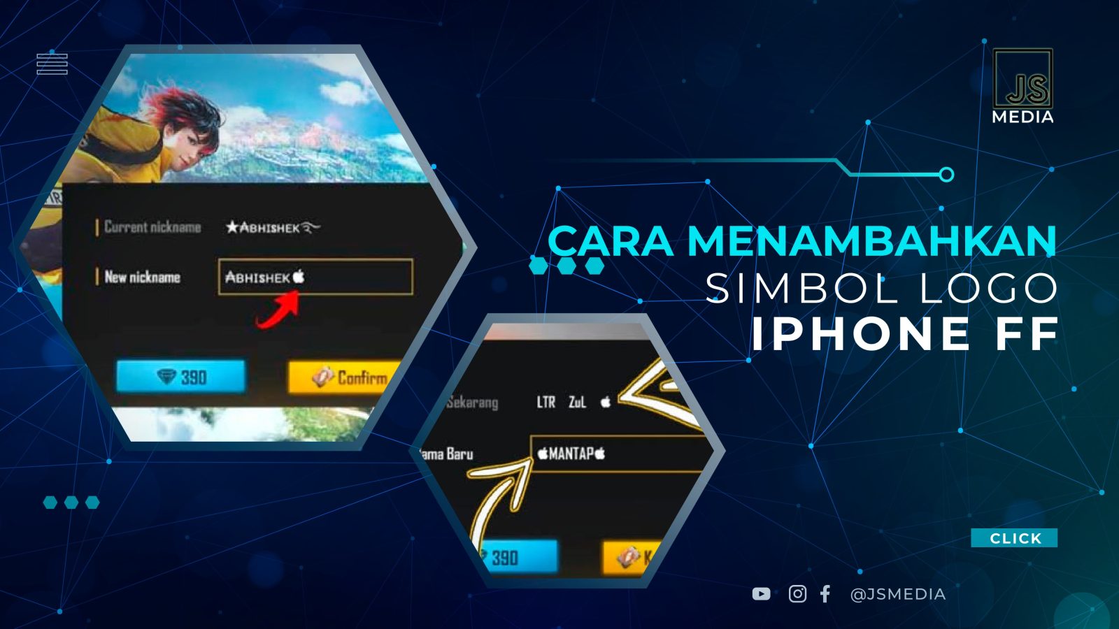 Cara Menambahkan Simbol Logo iPhone FF