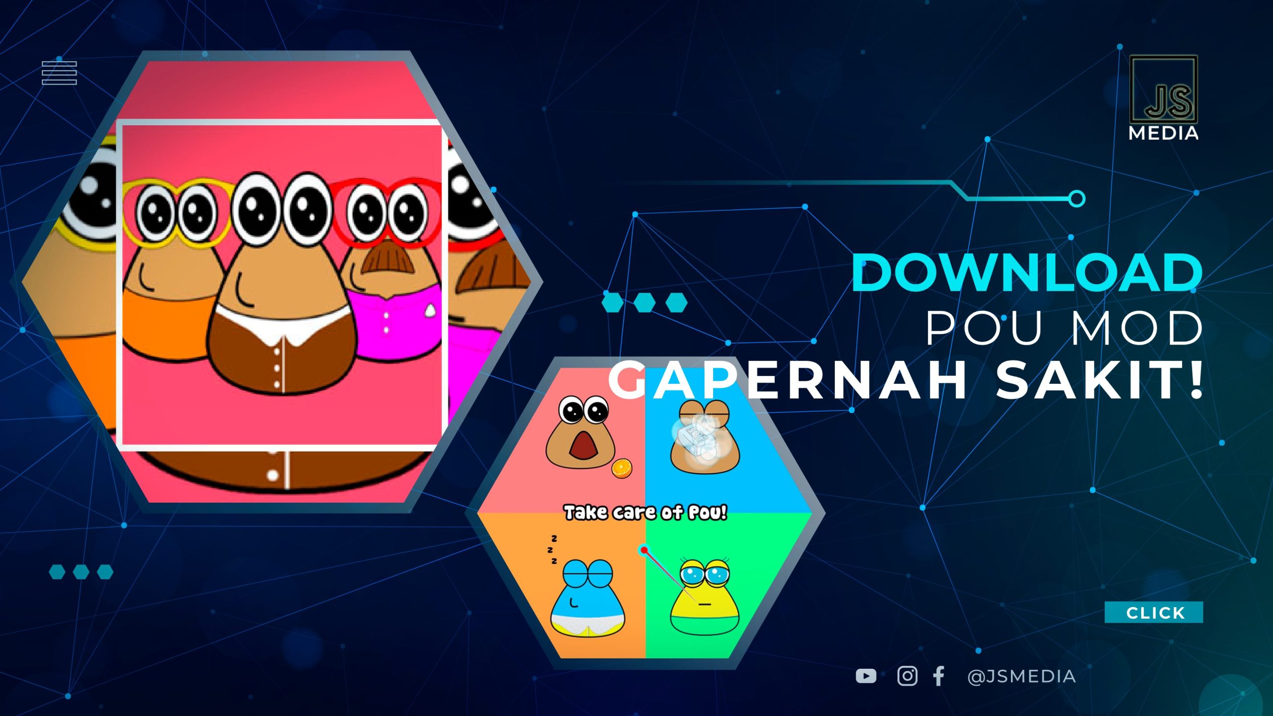Download Pou Mod Apk, Makin Seru anti Sakit
