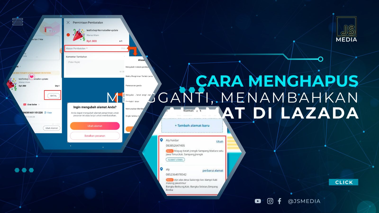 Cara Menghapus, Mengganti, dan Menambahkan Alamat di Lazada