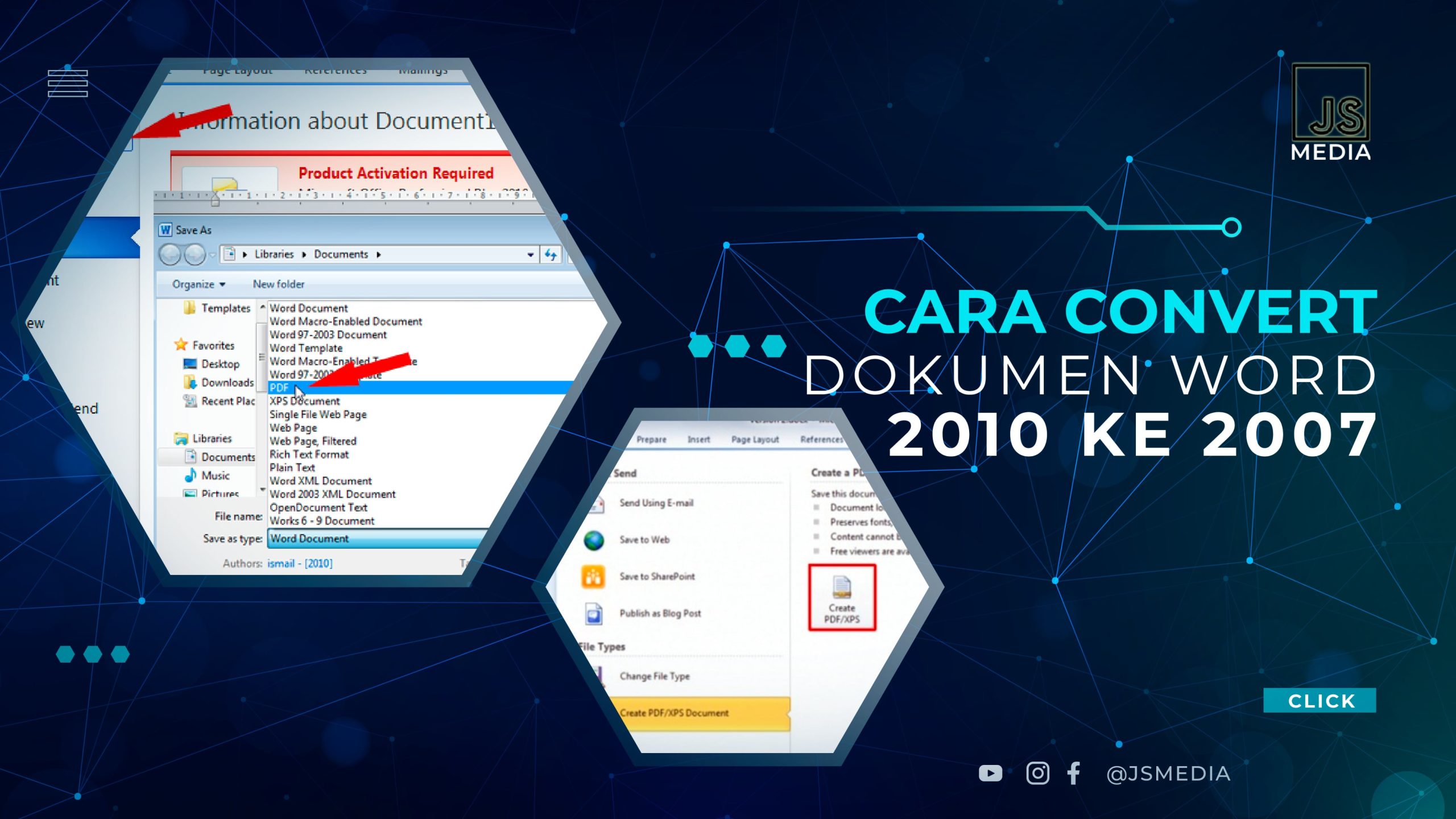 cara mengubah file ms word 2010 ke 2007