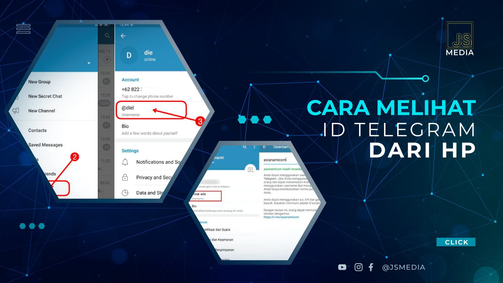 Cara Melihat ID Telegram dari HP