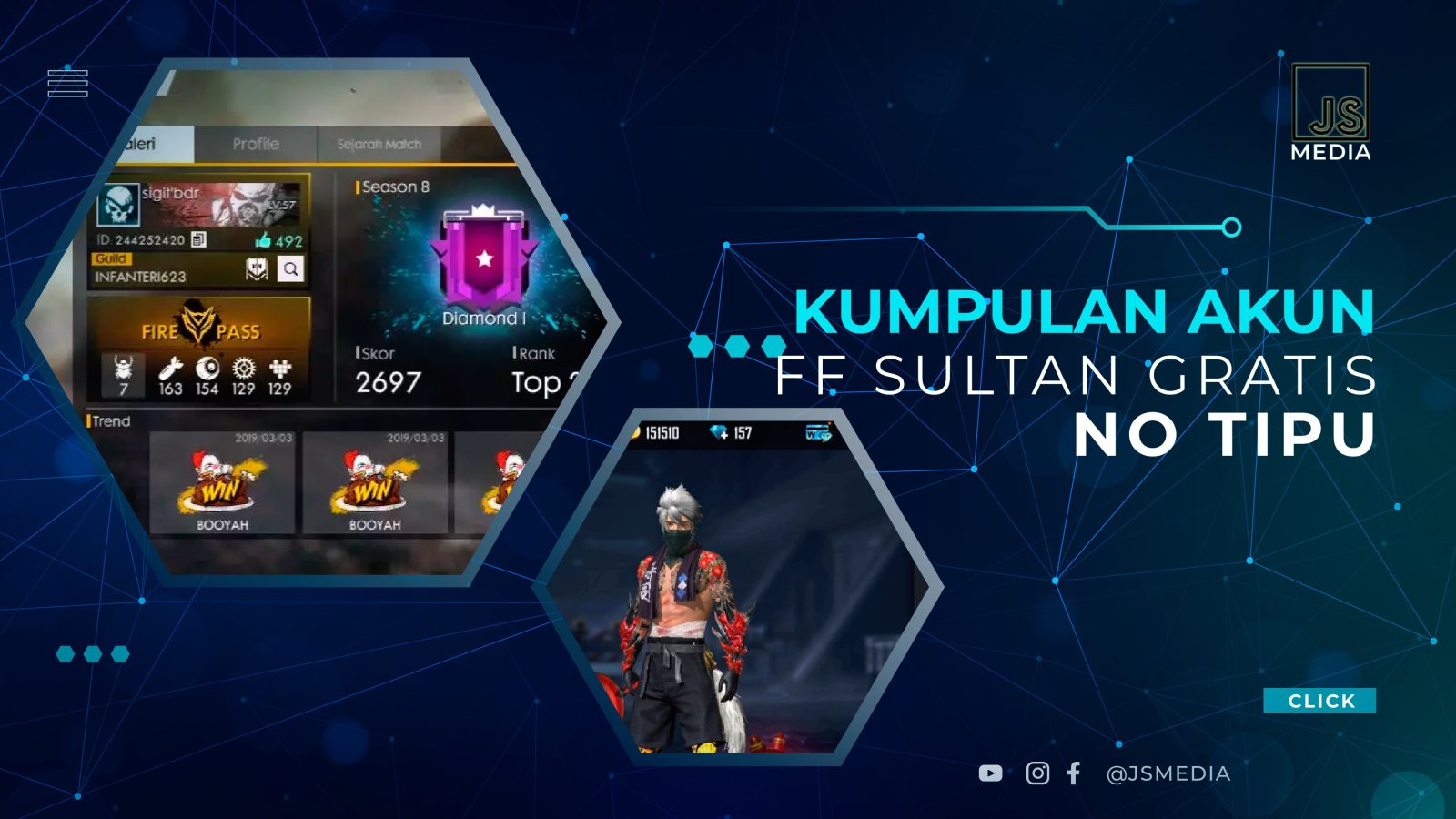 Kumpulan Akun FF Sultan Gratis No Tipu Terbaru 2022