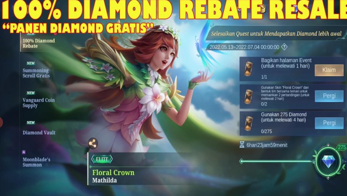 Hadiah Diamond Rebate Mobile Legends