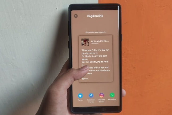 Bagikan Lagu Spotify ke Instagram Story