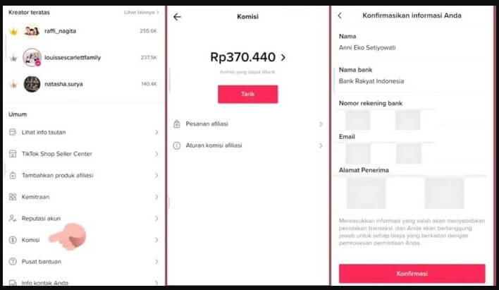 Cara Tarik Saldo TikTok Affiliate ke SeaBank