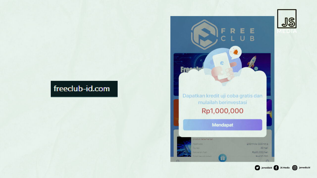 FreeClub Id Com Cuma Login Dapat Bonus 1 Juta